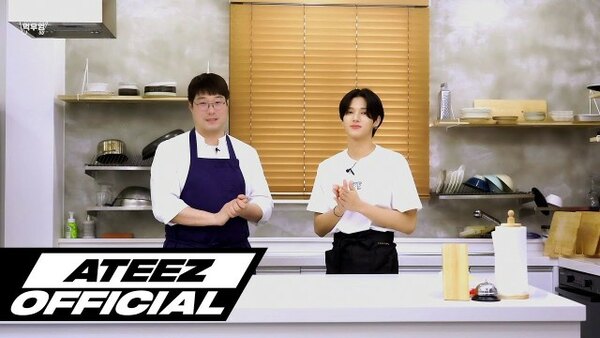 ATEEZ Enjoy, Muk Wooyoung - S01E03 - 'Chicken Fried Rice Soup' with Chef Oh Sedeuk