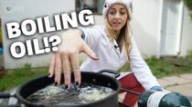 Physics Girl - Episode 9 - I Dipped my Hand into Boiling Hot Oil - Leidenfrost Effect?