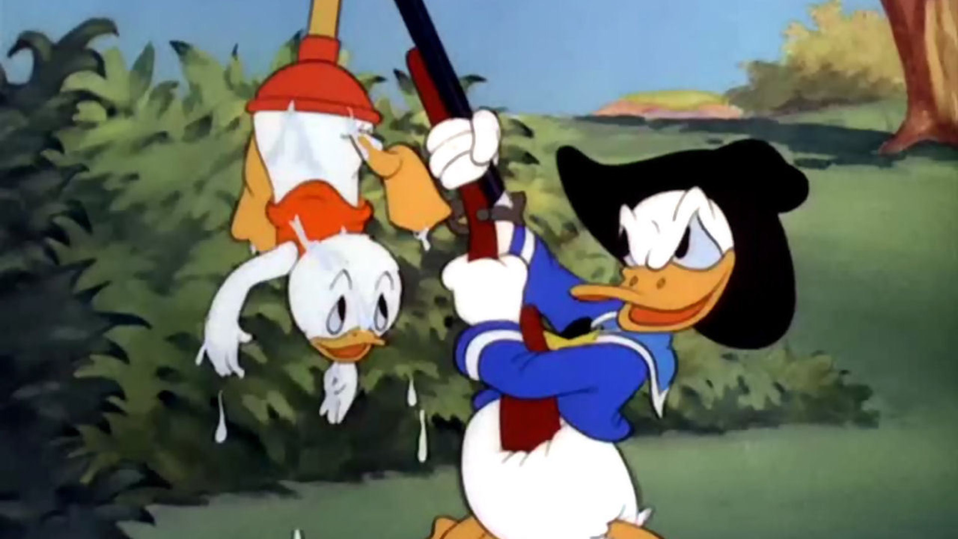 donald duck in a submarine cartoon