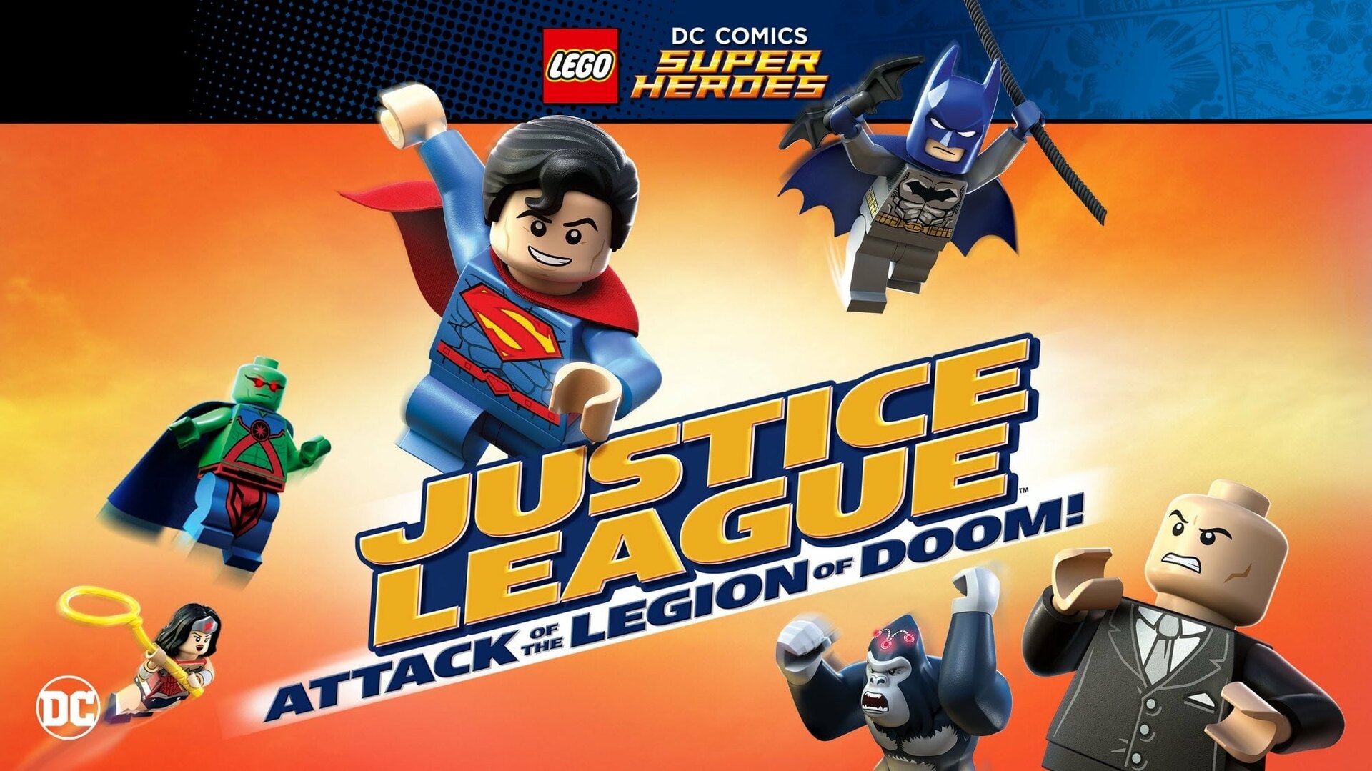 lego dc justice league attack of the legion of doom dvd with figure