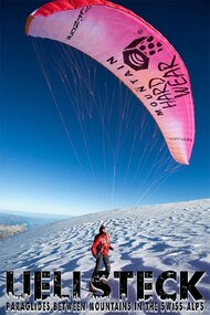 Ueli Steck - Paraglides Between Mountains In The Swiss Alps
