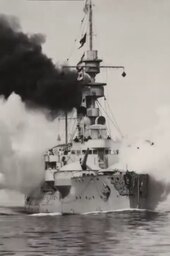 Battleship 'Odin' with All Her Guns in Action