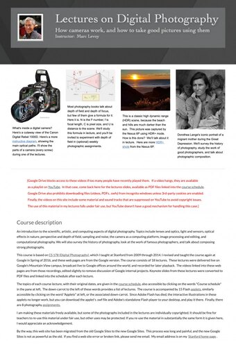 Lectures on Digital Photography