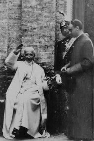 Pope Leo XIII Leaving Carriage and Being Ushered Into Garden, No. 104
